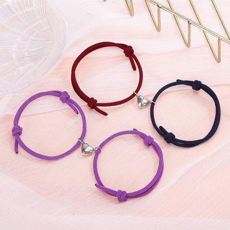 Simple Style Heart No Inlaid Couple Bracelets display picture 14