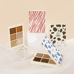 Makeup NOVO childlike, delicate and soft six-color eyeshadow palette, pearlescent matte fine shimmer, milk tea, earth tones for daily makeup