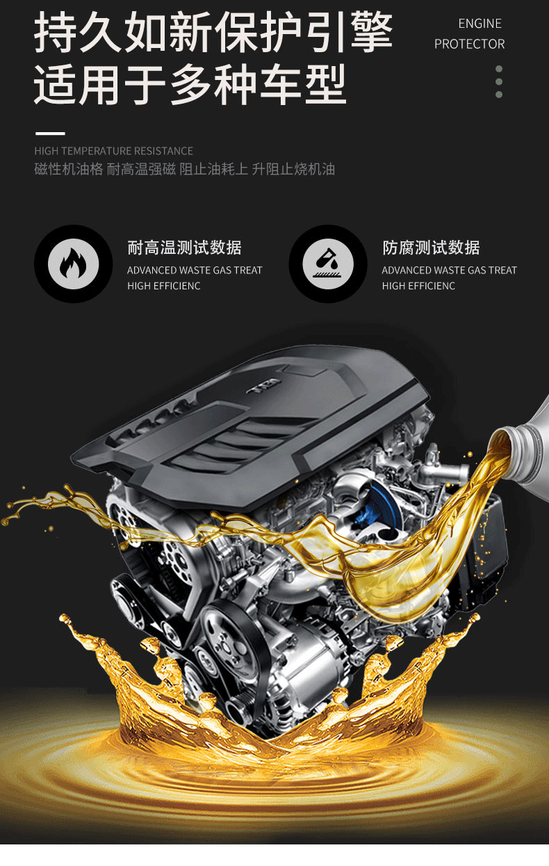 Automotive Supplies Fuel Saver Magnetic Bullet Permanent Magnet High Temperature Resistant Fuel Saver Noise Reduction Sound Filter Removal Engine Iron Powder Magnetization