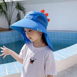 童帽太阳帽遮阳帽卡通儿童防晒帽宝宝沙滩帽遮阳夏季防晒帽子批发