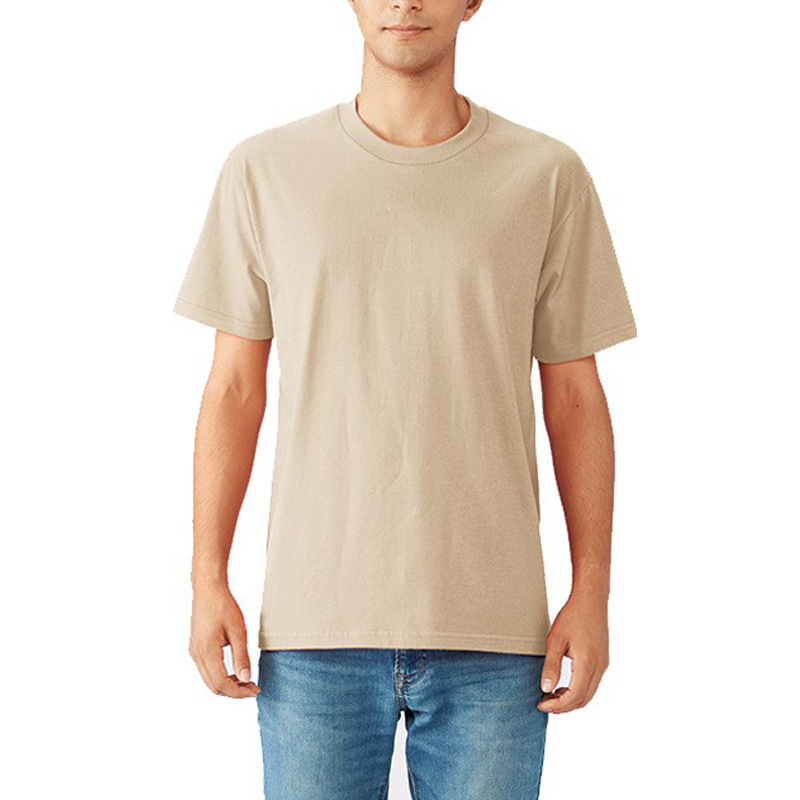 Guangzhou D almacén Gildan HA00 suelta color sólido blanco cuello redondo Camiseta 205g algodón peinado hombres de manga corta