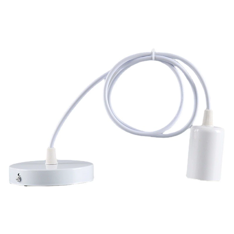 Оптовая E27 карточного типа свет держатель лампы комбинация Металлическая лампа чашка Потолочная пластина подвесной провод держатель лампы комбинация Люстра аксессуары