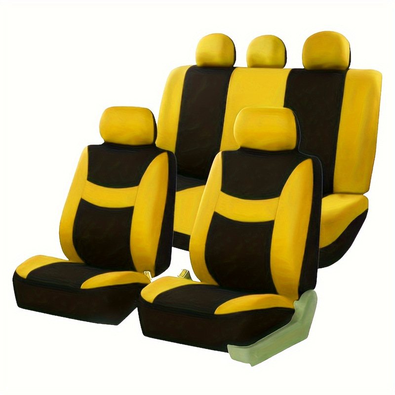 Cross-Border Temu Amazon Mexico Smiley Face Universal Five-Seater Car Fabric Seat Cover Factory Direct Sales in Large Quantities