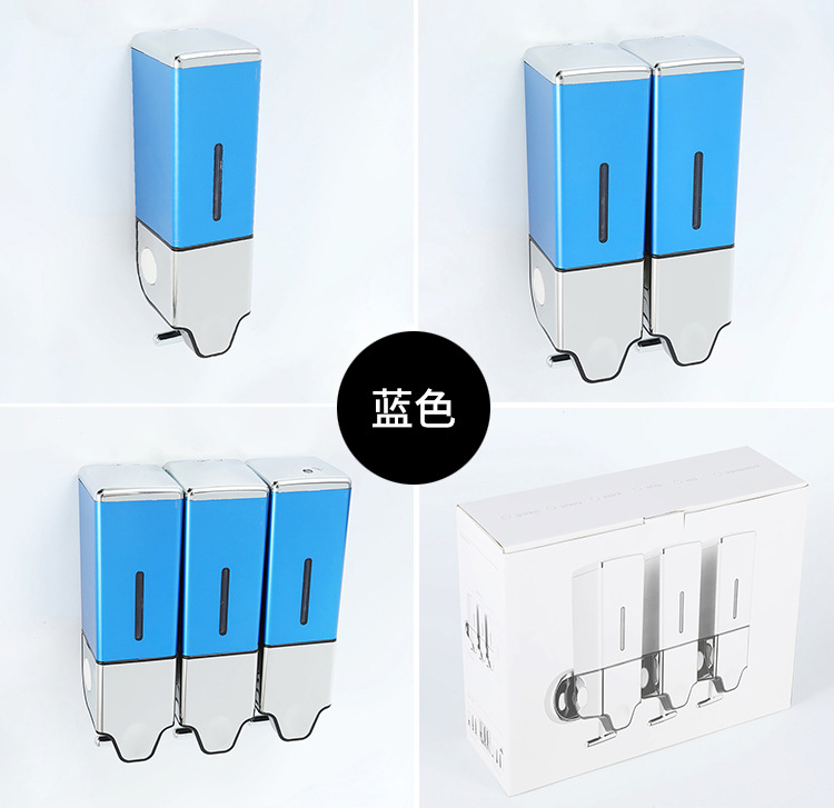 浪天皂液器蓝色方瓶