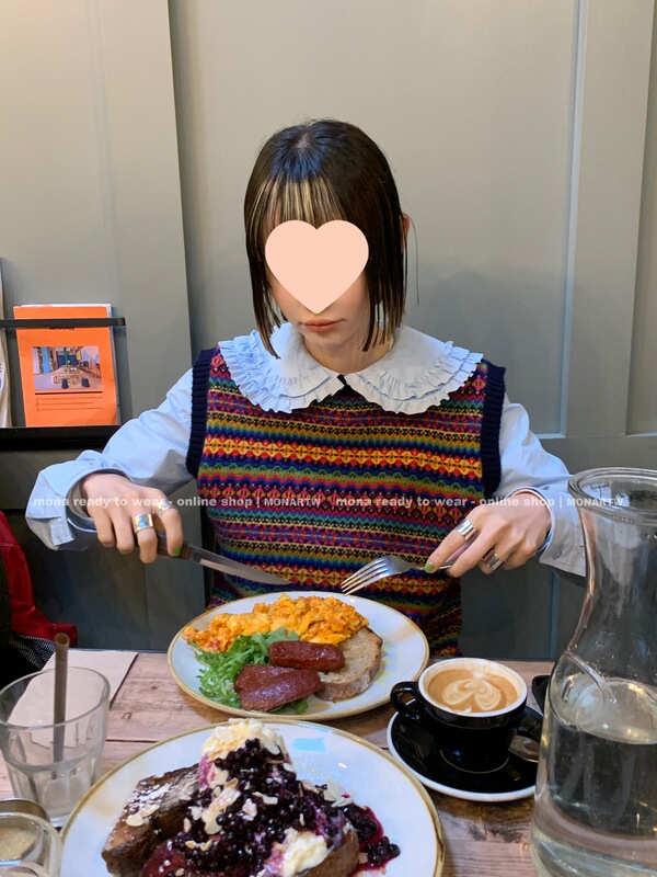 MONA 100羊毛 复古潮流小众毛衣背心上衣外穿女小个子 2025新款|undefined