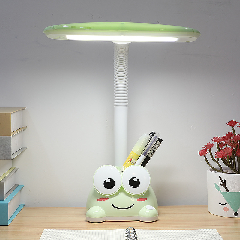 Light Vision Children's Cartoon Small Desk Lamp Eye Protection Study Desk Light for Students Exclusive Girl Bedside Lamp Dimmable No Flicker