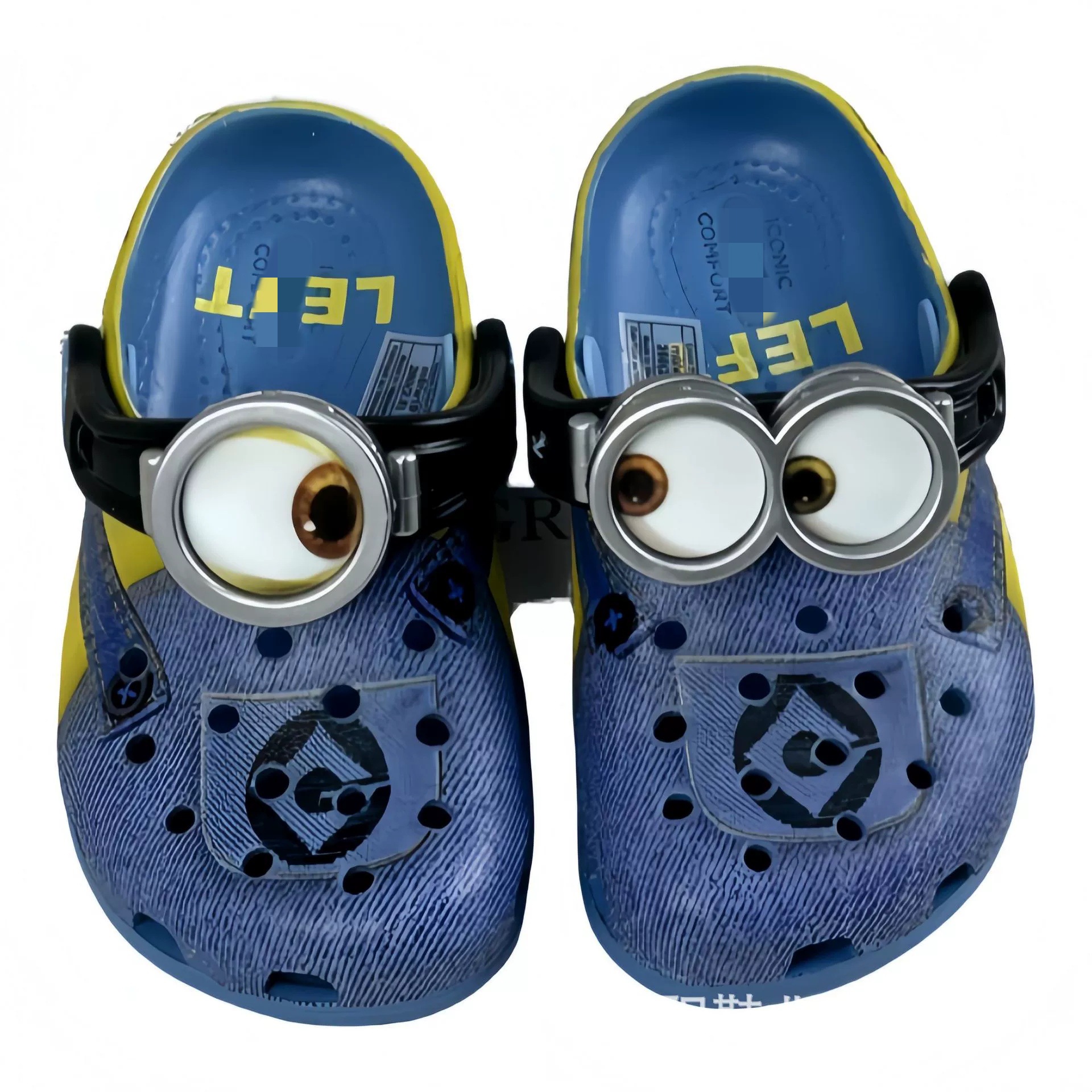 Nuevo cruce pequeño hombre amarillo gafas agujero zapatos tarjeta de zapatos padres-hijos ladrón de la abuela de la playa cabeza fría trapazo lote image 2