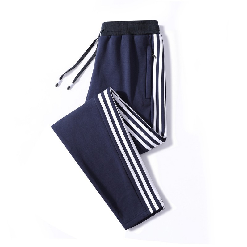 Algodón puro de cuatro colores L - 8XL grasa 95 algodón 2023 nuevo otoño y invierno para hombres tres barras sueltas y veludo