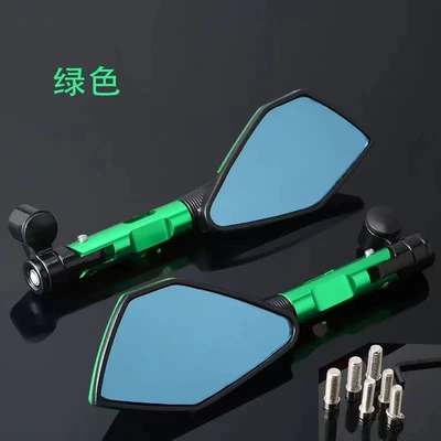 monkey 125 sports car Mavericks | Motorcycle rearview mirror - two-color-pentagonal-mirror-green