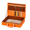 Factory direct selling orange -handed house delivery box PU cortex key data storage box gift packing box