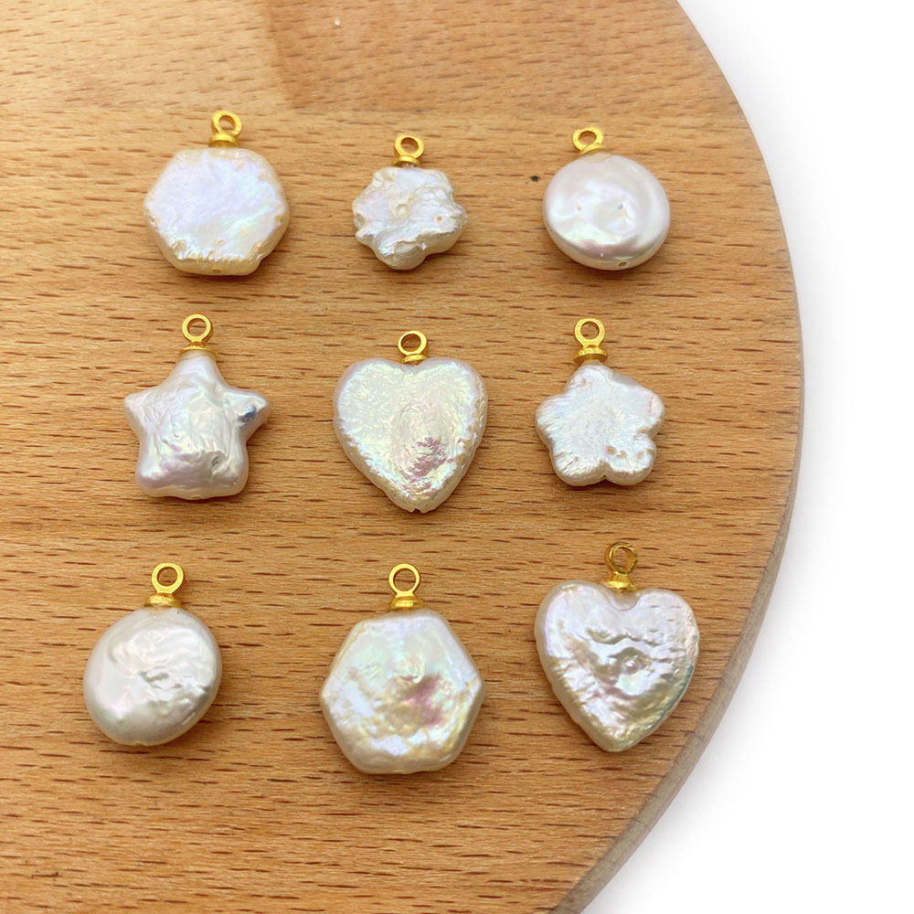 3g Weight Pendant Jewelry Making Type 1 Piece 11x15mm 13x16mm Freshwater Pearl Hexagon Round Heart Shape Pendant