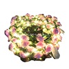 Shenzhen manufacturer Direct selling princess flower ring head jewelry Korean stars, the same pink flower ring headgear LED rose
