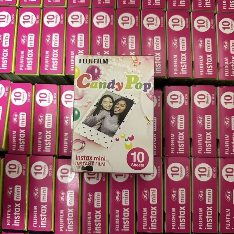 스팟 인스턴트 인스턴트 포토지 3인치 레인보우 블랙 에지 캔디 포토지 인스턴트 필름