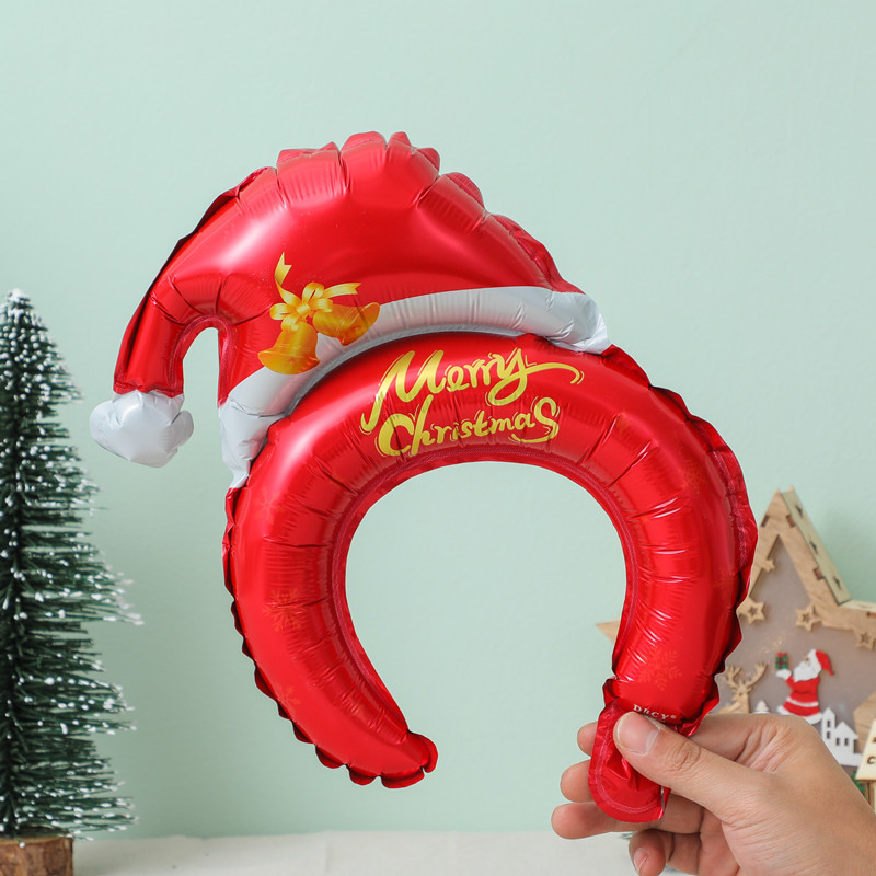 クリスマス長棒頭飾りサンタクロースミニ風船クリスマスツリー打撃棒風船クリスマス雪だるまヘラジカ|undefined