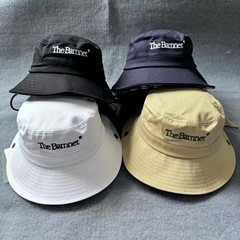 韓国のファッションブランドの八乳BARNNETのアルファベットの刺繍の女性のタイプの水洗い感の日よけの日焼け止めの防風縄の漁師の帽子