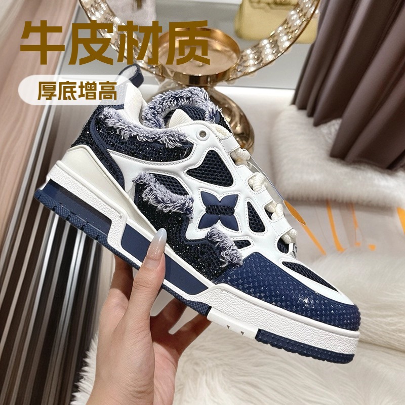 欧美男女同款厚底老爹鞋网面透气面包鞋时尚百搭情侣款运动鞋板鞋