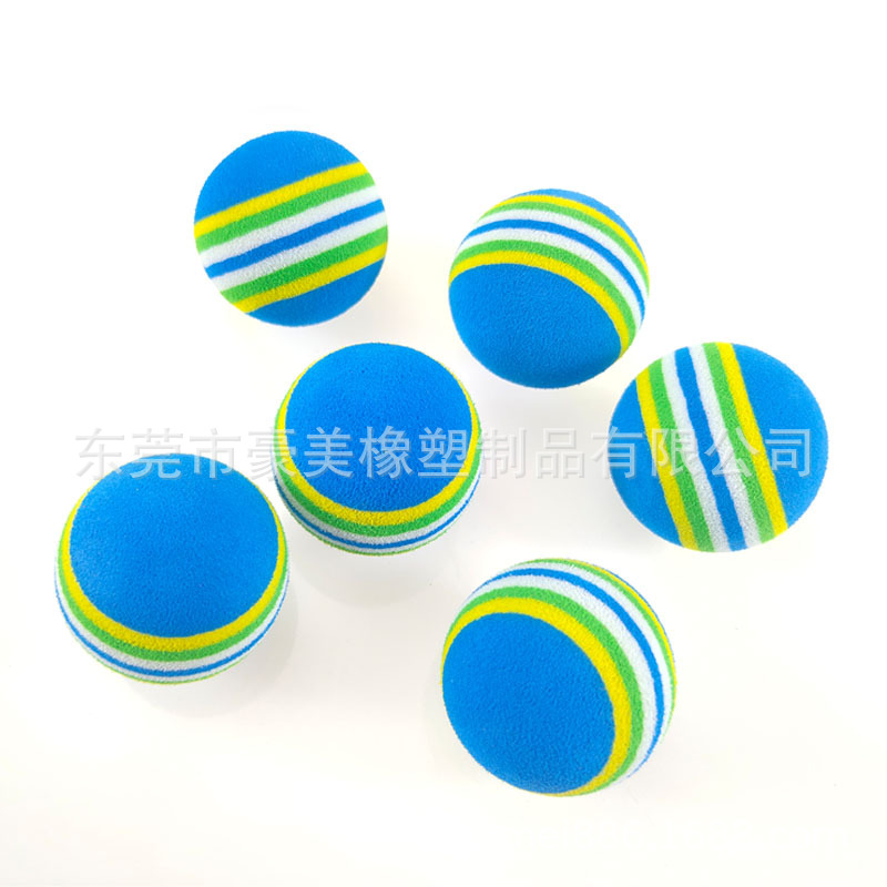 FUENTE Venta al por mayor de fábrica EVA bola clave bola de la raya del arco iris Bola de onda gato bola resistente a la mordedura bola bádminton bola knock-up