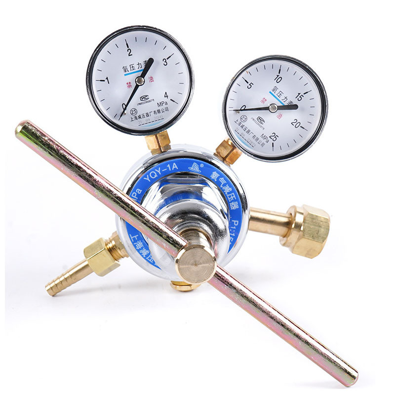 氧气减压器YQY-08 防震抗摔氧气气体调压阀全铜单级式压力表
