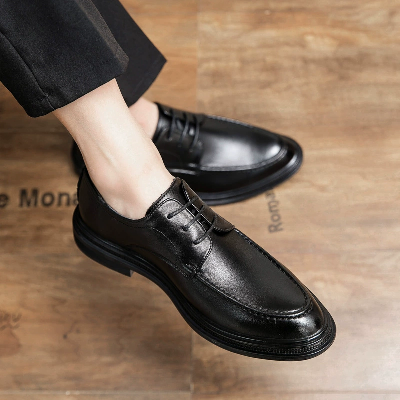 Формальная деловая повседневная кожаная обувь размера 38-44, деловая повседневная мужская кожаная обувь с острым носком, формальная кожаная обувь, свадебная кожаная обувь