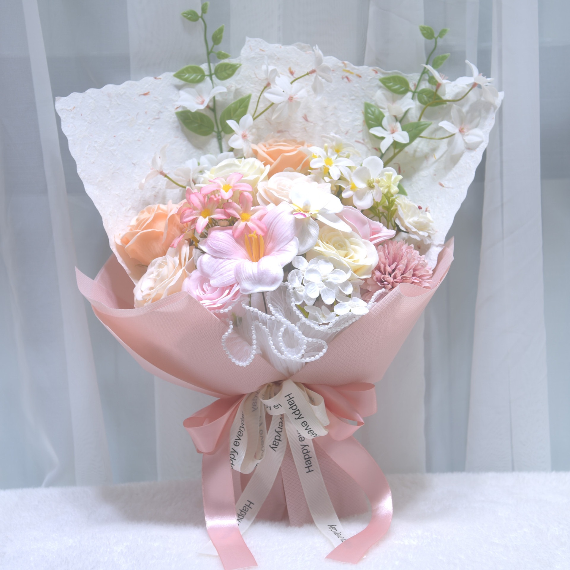 284ins曼塔永生花仿真香皂玫瑰花束生日送女朋友闺蜜情人节礼物成