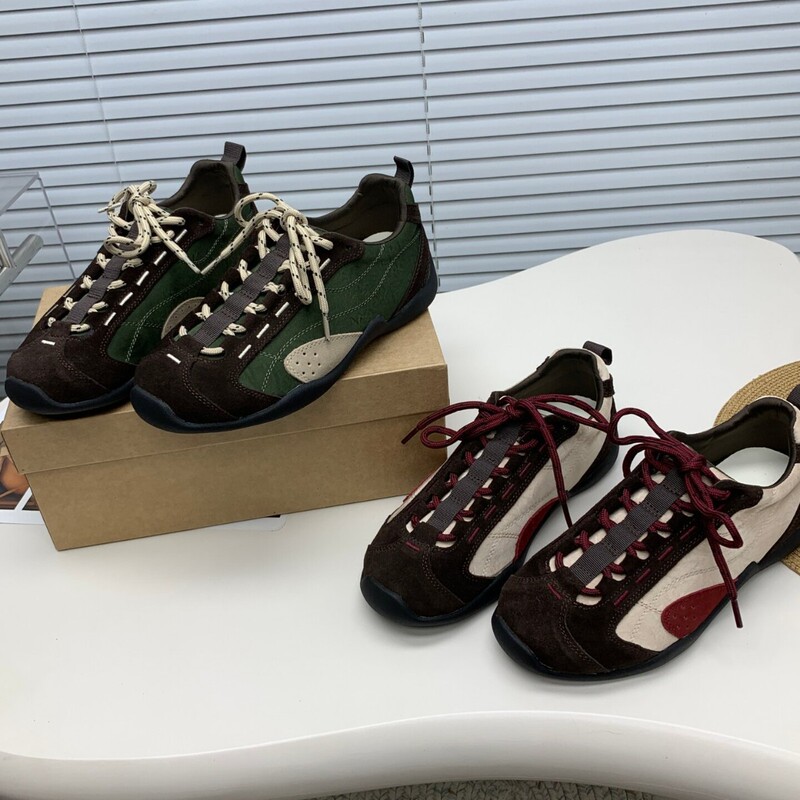 2026 Autumn New High-End Retro Color-Block German Training Shoes Women's Lace-Up Thick-Soled Versatile Casual Sneakers Women's Shoes 2026 Autumn New High-End Retro Color-Block German Training Shoes Women's Lace-Up Thick-Soled Versatile Casual Sneakers Women's Shoes