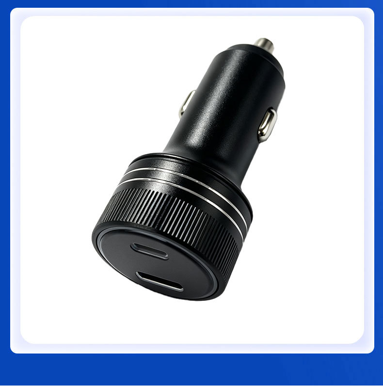 New car charger, super-fast charging, dual-port, cigarette lighter adapter, mobile phone charger
