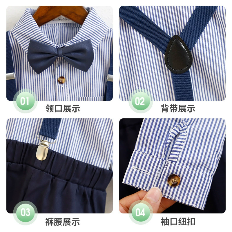 Children's summer dress, overall, trousers for boys, piano performance costume, Korean style