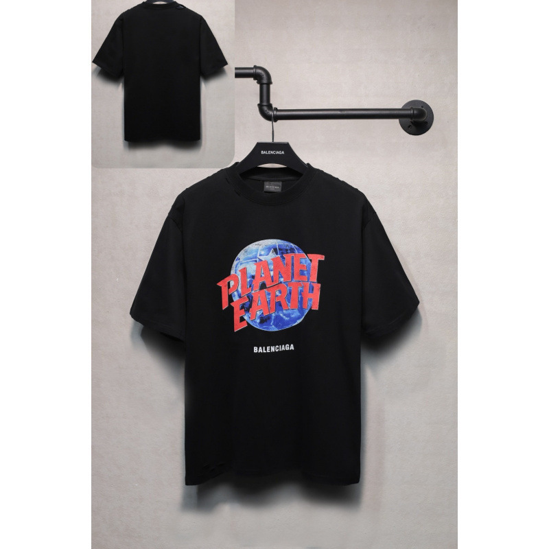 25ssクロスボーダー高品質タワーテーププリントレタードダメージ半袖Tシャツゆったり万能ワンピース卸売|undefined