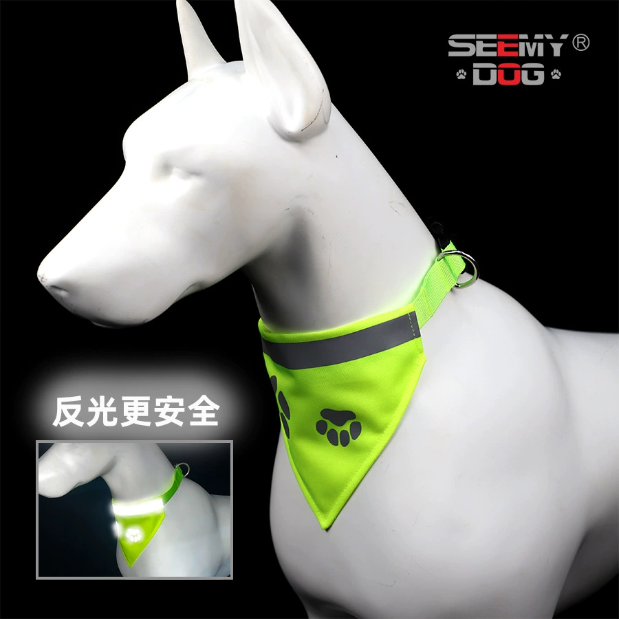 Ошейник для домашних животных Amazon: треугольная бандана для кошек и собак, защита от проливания слюны, предупреждающий цветной шарф для охотничьих собак, предотвращающий случайные убийства, хит продаж для трансграничной торговли