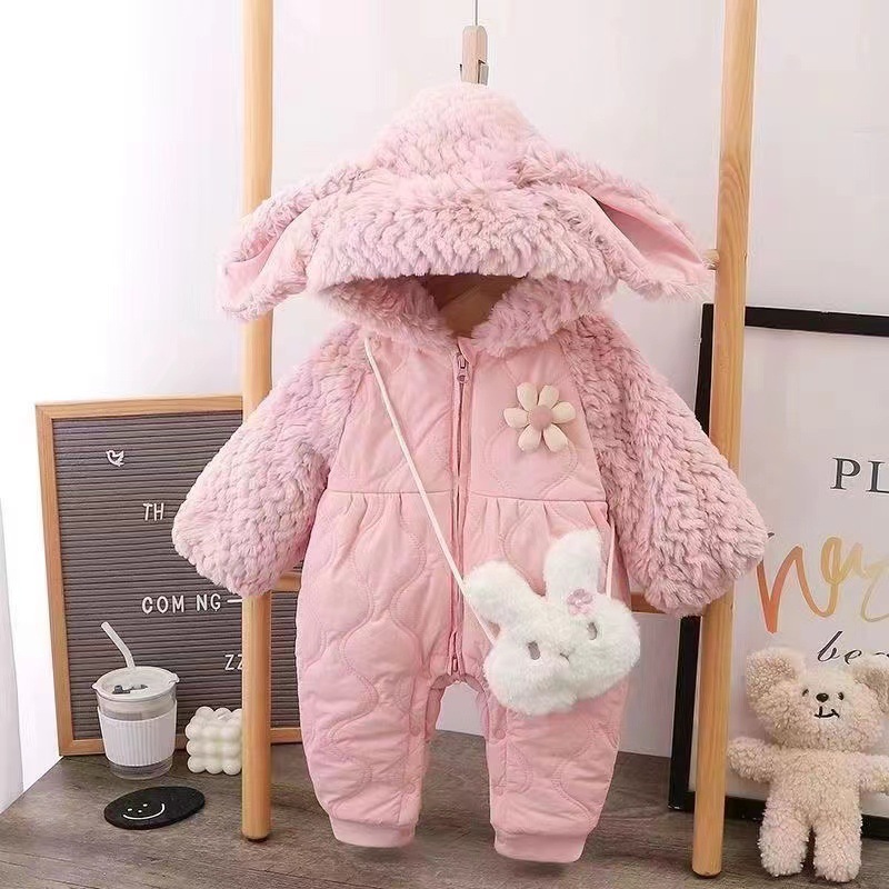 Ropa de otoño e invierno para bebés y niños pequeños recién nacidos, ropa de una pieza para bebés de cien días para mujeres