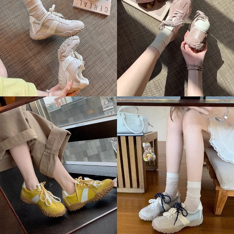 Grape Mom studiolee aumenta en 7cm ~ Zapatos de papá deportivos con cordones de punta redonda