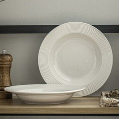 Ceramic straw hat plate Nordic style round pasta plate dessert plate vegetable plate soup plate wholesale tableware white porcelain dinner plate