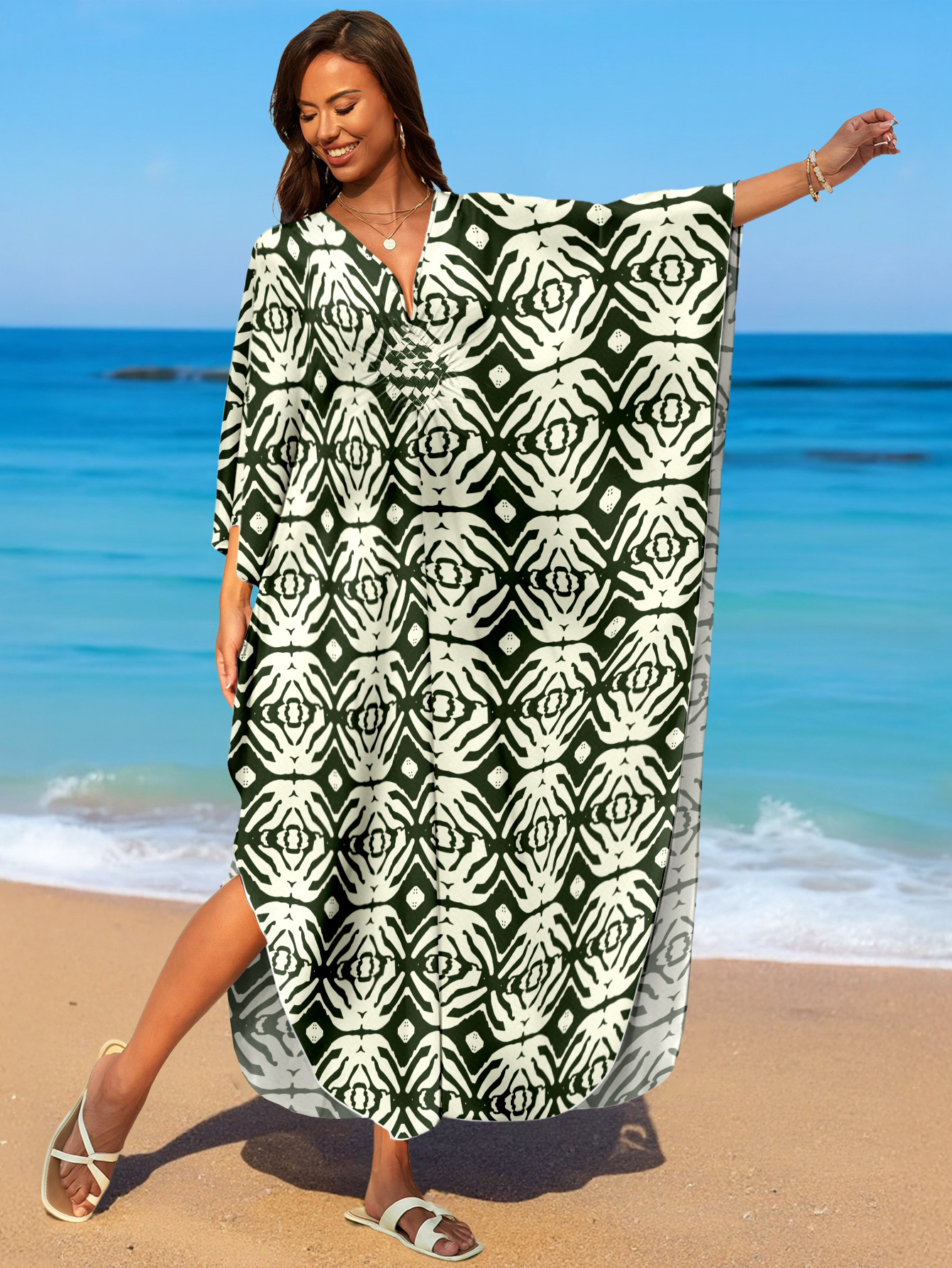 25 años nuevo blusa de playa tejida de rayón transfronterizo vestido de vacaciones bikini camisa de protección solar MB247