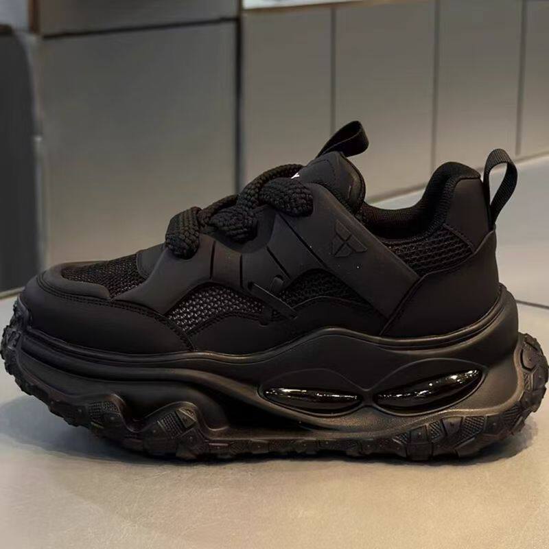 Giày thể thao nam lưới thoáng khí đế dày 3 cm kiểu sneaker năng động — YC512 màu trắng, YC512 màu đen chi tiết 1