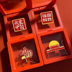 国庆节胸针中国五角星金属徽章高级感小众配饰品国庆节摆摊的饰品