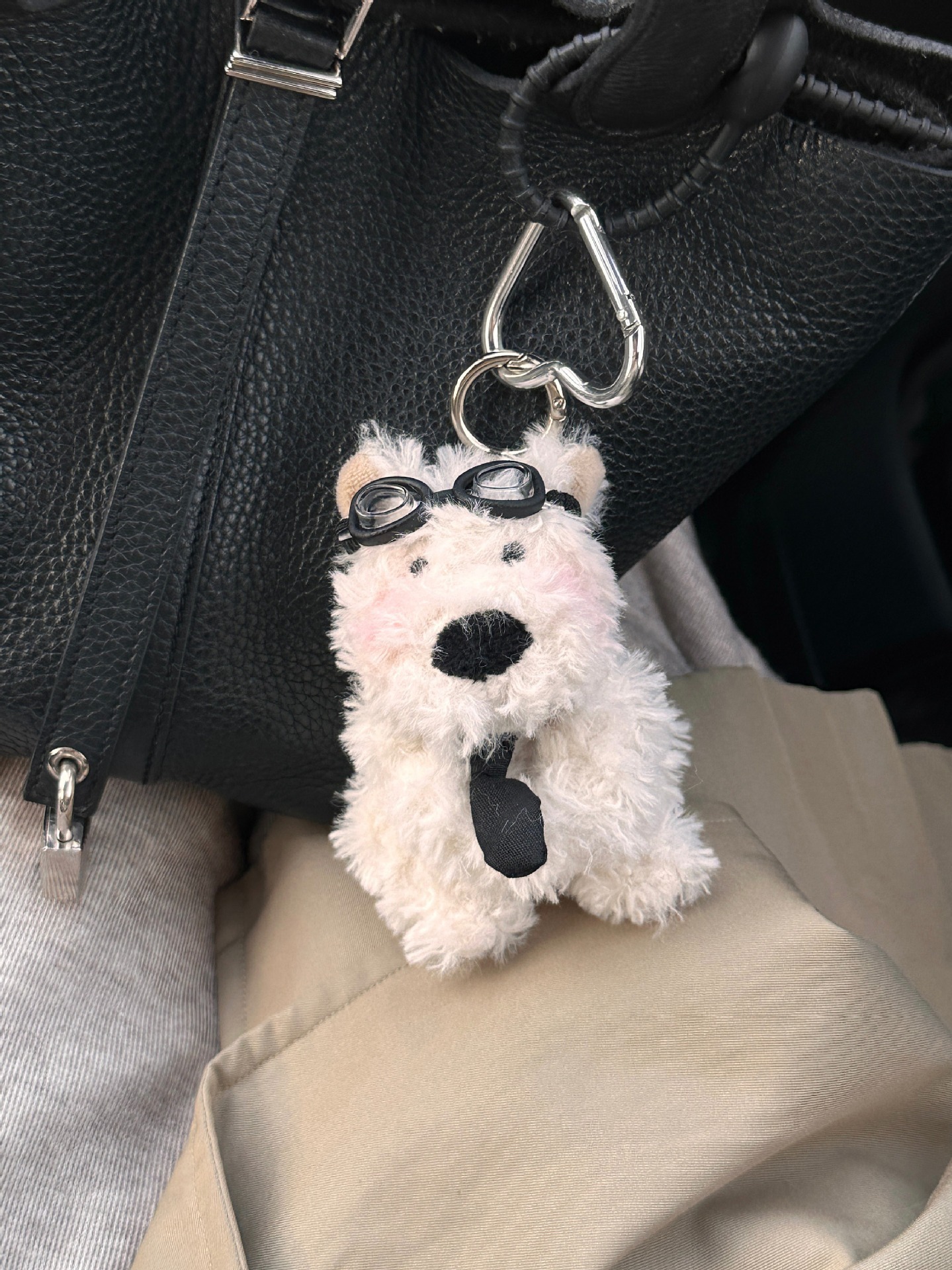 Adornos de la pantalla de control central del automóvil West Highland lindo perro en el automóvil, accesorios de decoración para niñas para muñecas Tesla