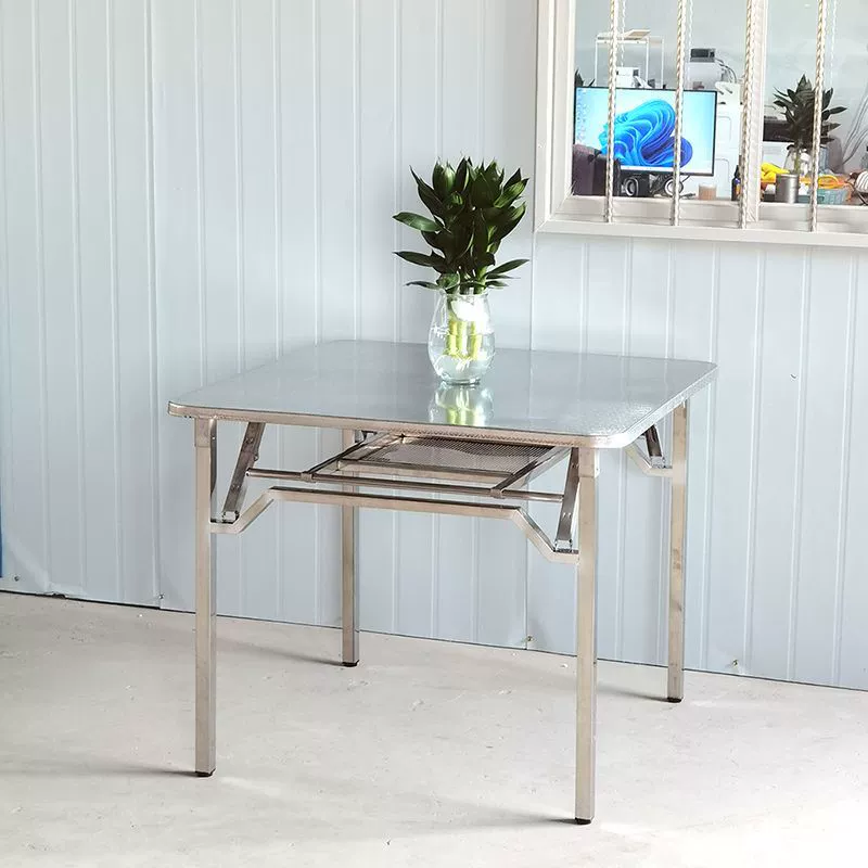 M & Special Толстый Складной квадратный стол из нержавеющей стали