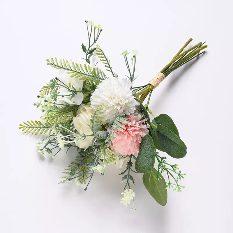 仿真欧式小清新玫瑰手捧花家居装饰假花婚庆摄影道具新娘手捧花