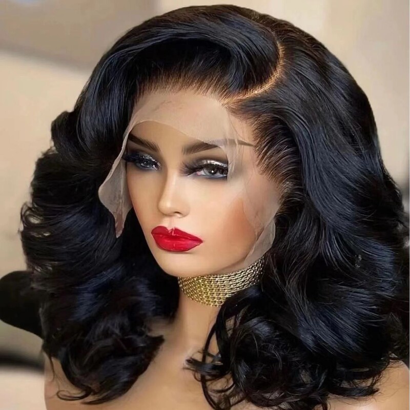 フロントレースかつらヘッドカバーショートヘアbodyボブハフエヌヘアフロントwigs現物代|undefined