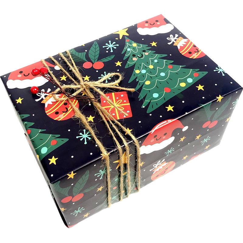 Ajuste de la muestra-papel de regalo de Navidad papel de regalo de vacaciones papel de regalo de Navidad