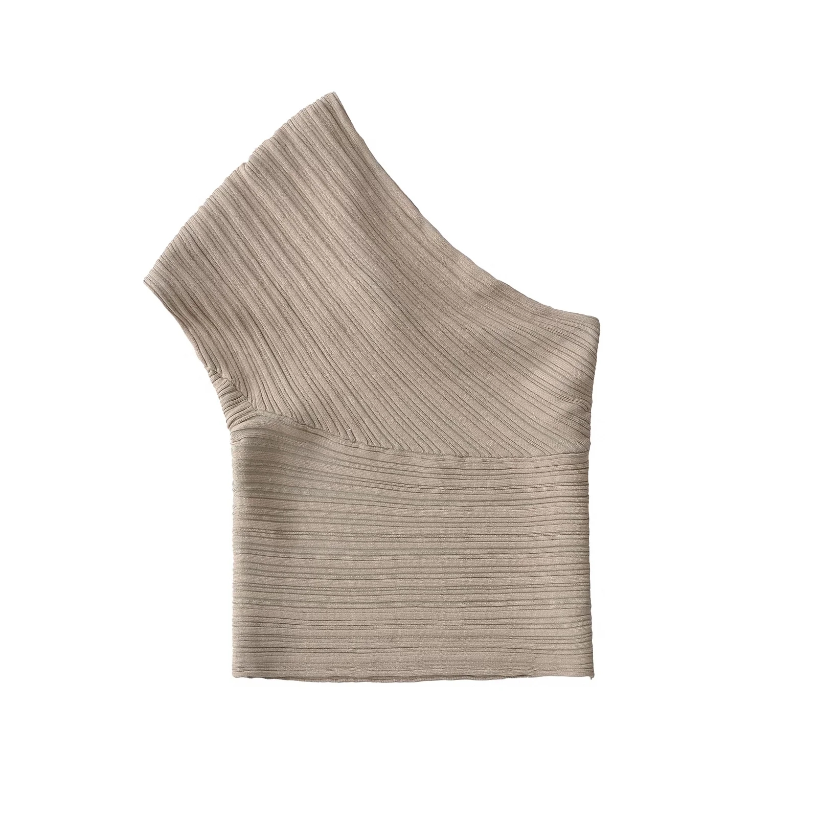 Shoulder Collar Neckline Wholesale Women's Elegant Sexy Solid Color Asymmetrical Tank Tops