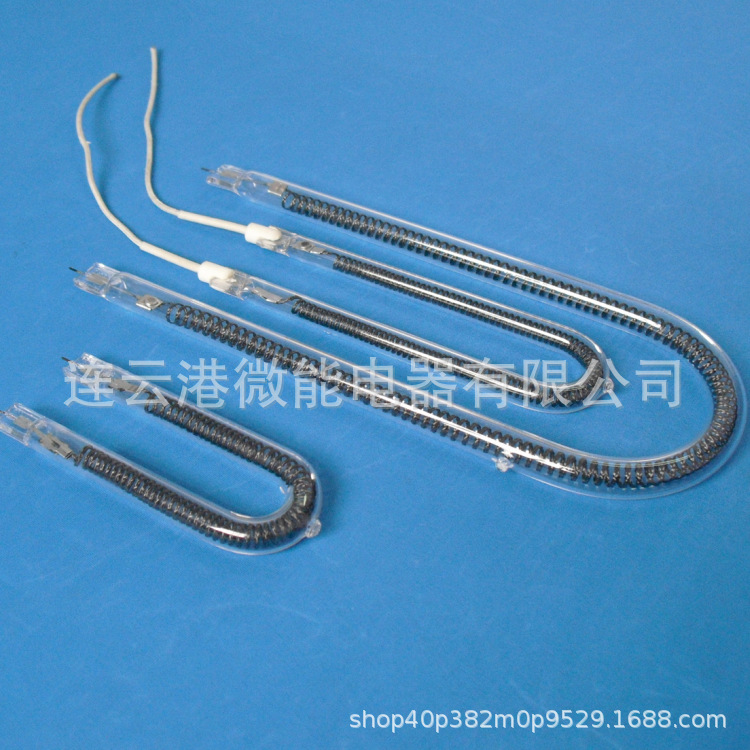 设备用远红外碳纤维透明U型红外发热管   流水线用加热烘干发热管
