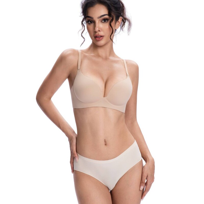 Customized cross-border plus-size seamless bra for women, push-up, anti-sagging, breathable, gear-shaped bra