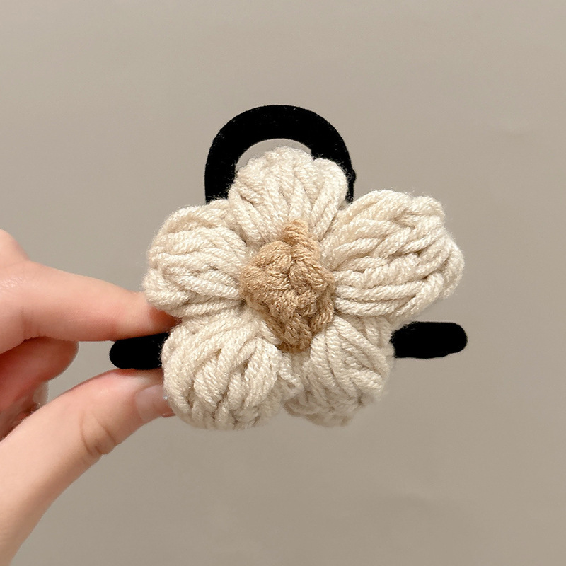 Clip de felpa para mujer, sensación de alto nivel, horquilla de pelo grande, mucho clip de tiburón, temperamento de otoño e invierno, horquilla, tocado