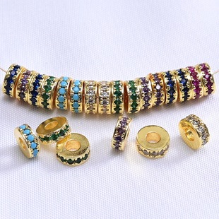 18k����ɫ6mm��Ƭ΢育�ɫ�ʯ�ִ�ɢ��|Ƭdiy��������Ȧ
