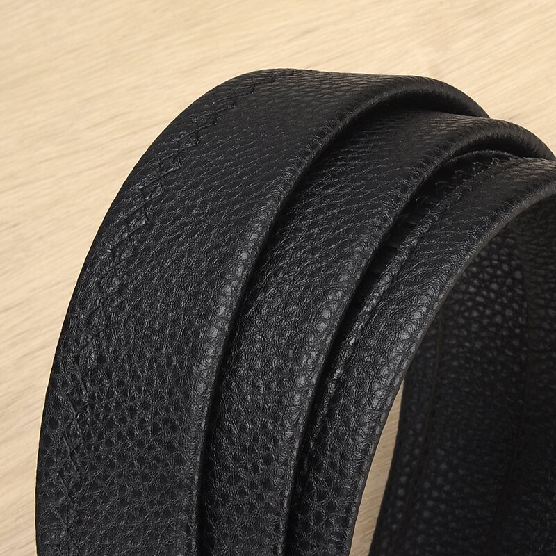 Piper Belt Herre Kantpræget Ægte Læderbælte Slidstærkt Automatisk Bælte Afslappet Alsidig Bæltekrop Ingen Bæltehovedudskiftning_voghion.com