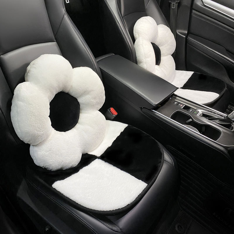 車のクッションの車のクッションの冬の車内の通気性の車のクッションの一枚の後ろの列の小さい腰のネットのネットのクッションのぬいぐるみの女神|undefined