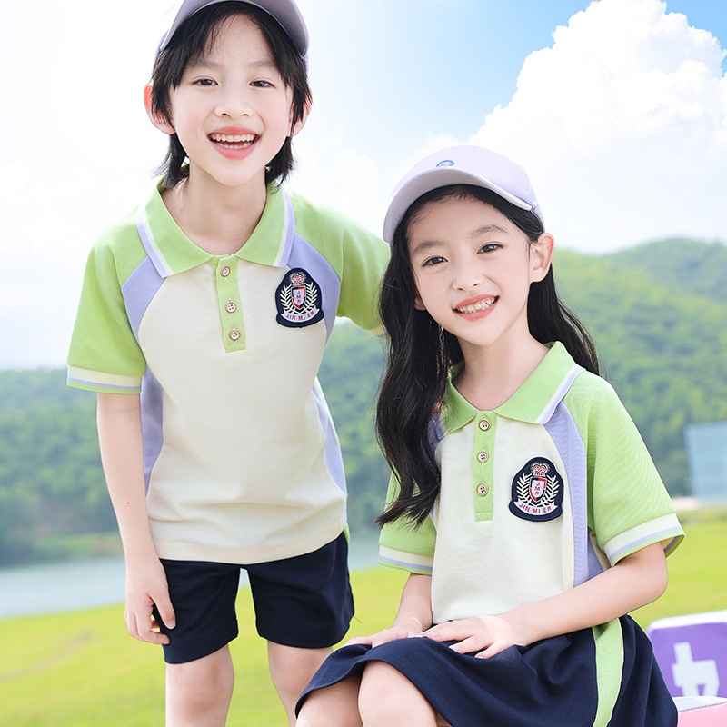 幼儿园园服夏装纯棉61表演毕业照运动风班服套装夏季小学生校服