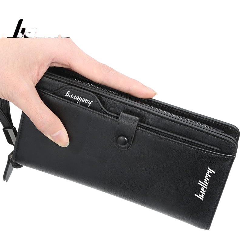 Baellerry New Men's Wallet Retro Multi-Card Slot Wallet Cross-Border Multi-Functional High-End Clutch Bag for Men