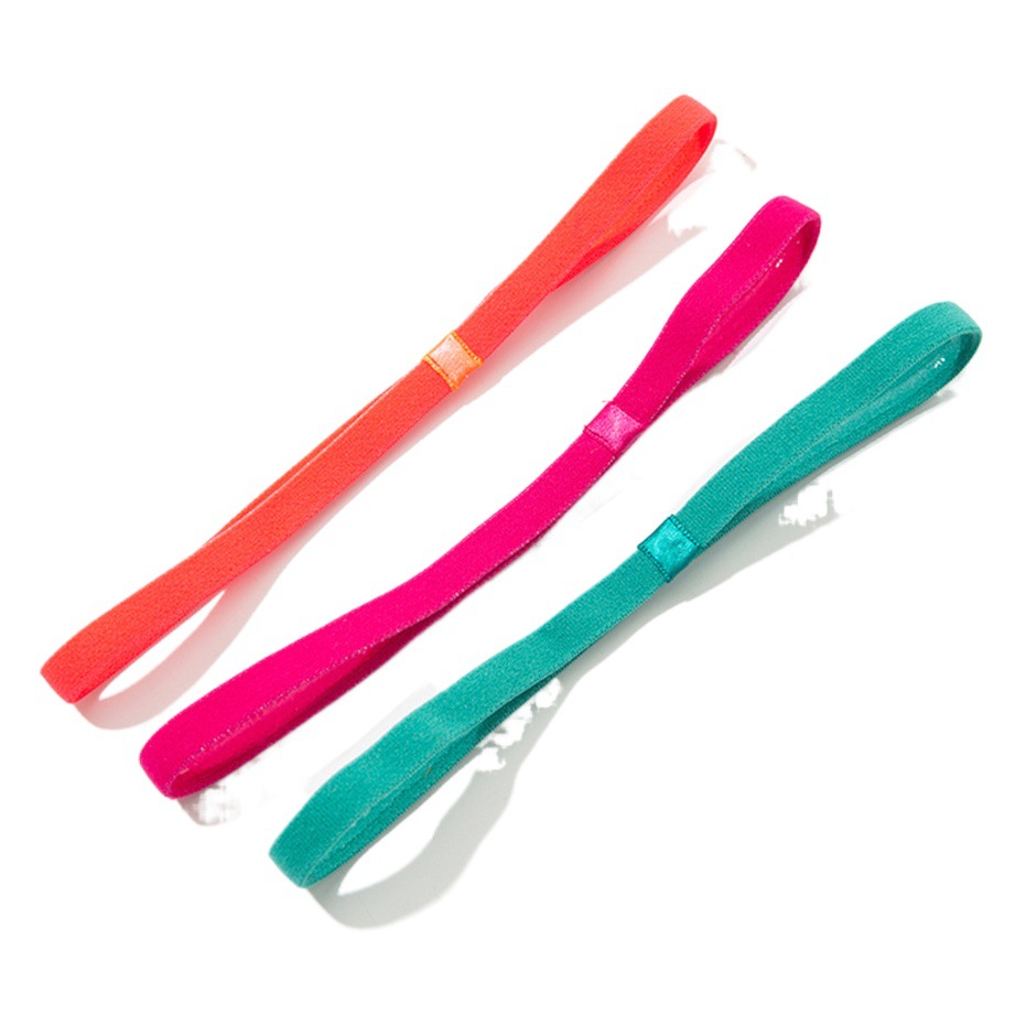 Solid color sports antiperspirant band running fitness non-slip sweat-absorbent hair band yoga sweat-guiding headband small gift wholesale